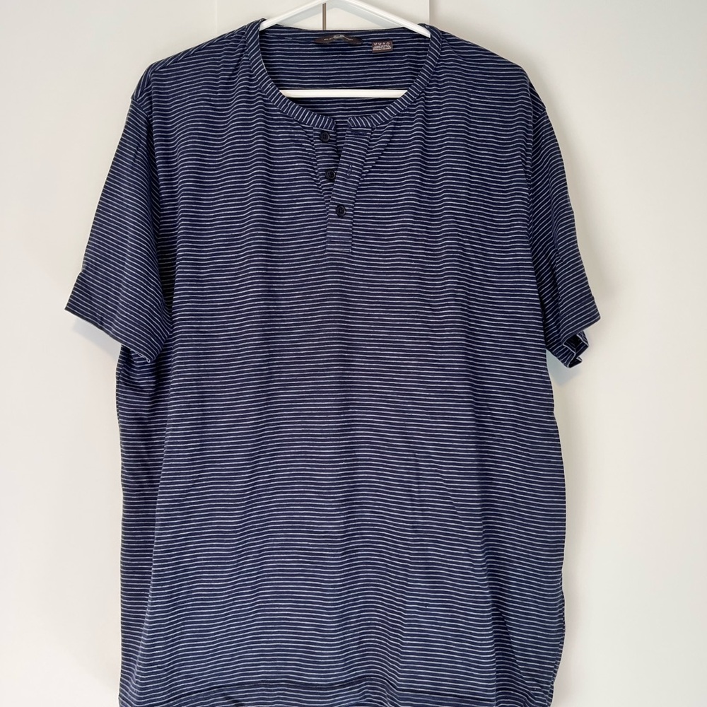 Men’s Black Brown Blue Striped Shirt